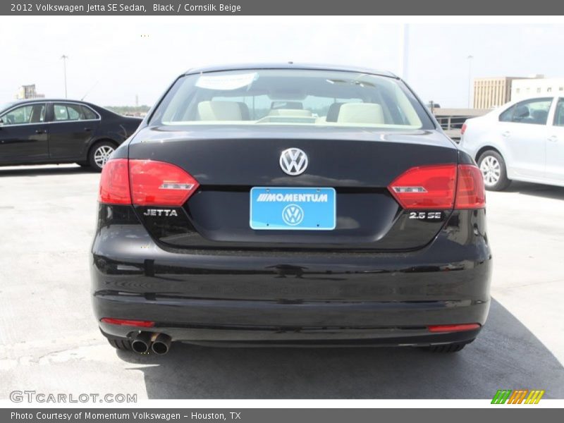 Black / Cornsilk Beige 2012 Volkswagen Jetta SE Sedan