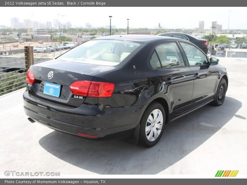 Black / Cornsilk Beige 2012 Volkswagen Jetta SE Sedan