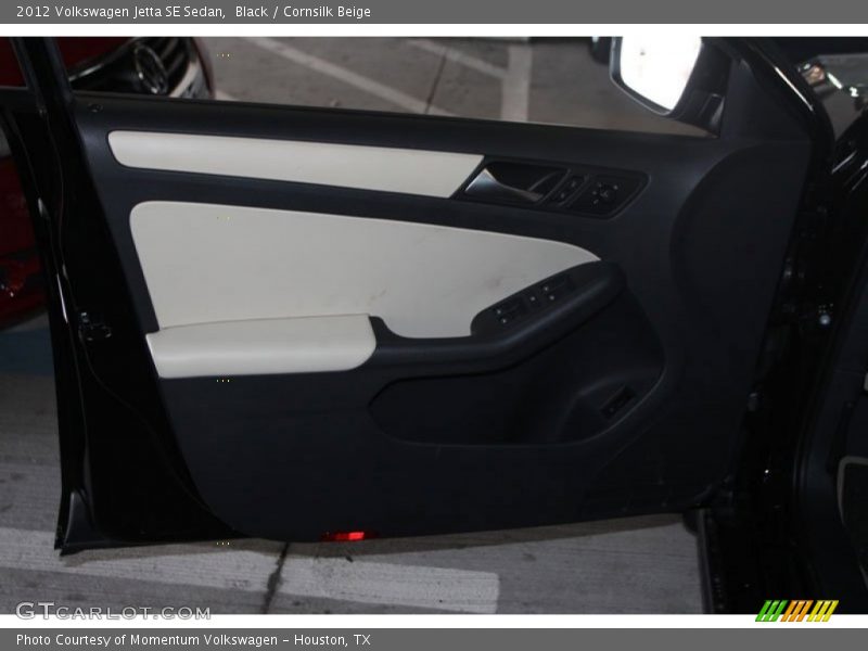 Black / Cornsilk Beige 2012 Volkswagen Jetta SE Sedan