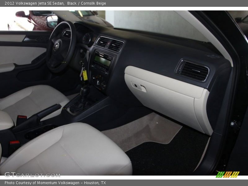 Black / Cornsilk Beige 2012 Volkswagen Jetta SE Sedan