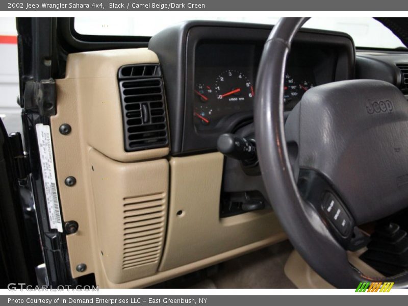 Black / Camel Beige/Dark Green 2002 Jeep Wrangler Sahara 4x4