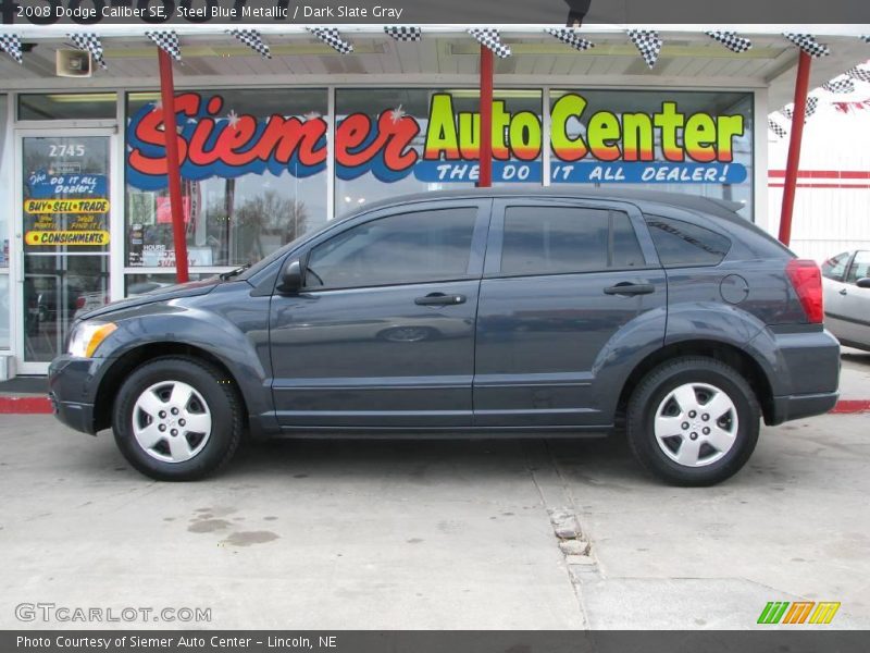 Steel Blue Metallic / Dark Slate Gray 2008 Dodge Caliber SE