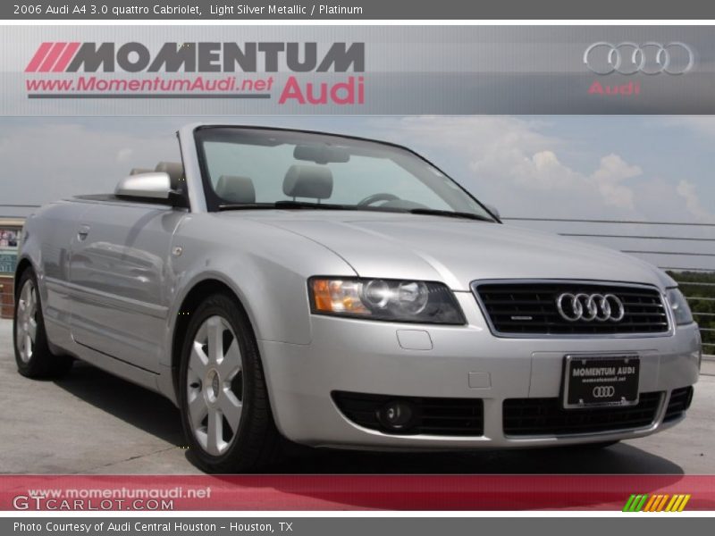 Light Silver Metallic / Platinum 2006 Audi A4 3.0 quattro Cabriolet