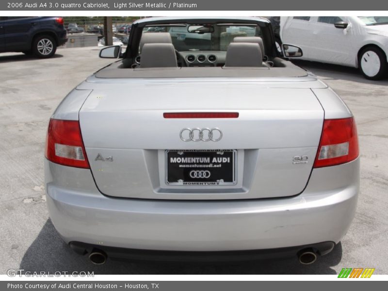 Light Silver Metallic / Platinum 2006 Audi A4 3.0 quattro Cabriolet