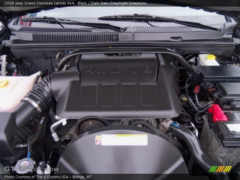 Black / Dark Slate Gray/Light Graystone 2008 Jeep Grand Cherokee Laredo 4x4
