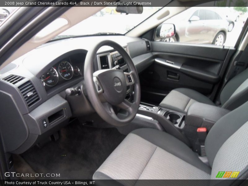 Black / Dark Slate Gray/Light Graystone 2008 Jeep Grand Cherokee Laredo 4x4
