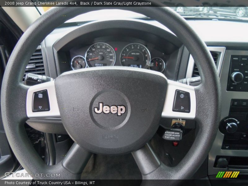 Black / Dark Slate Gray/Light Graystone 2008 Jeep Grand Cherokee Laredo 4x4