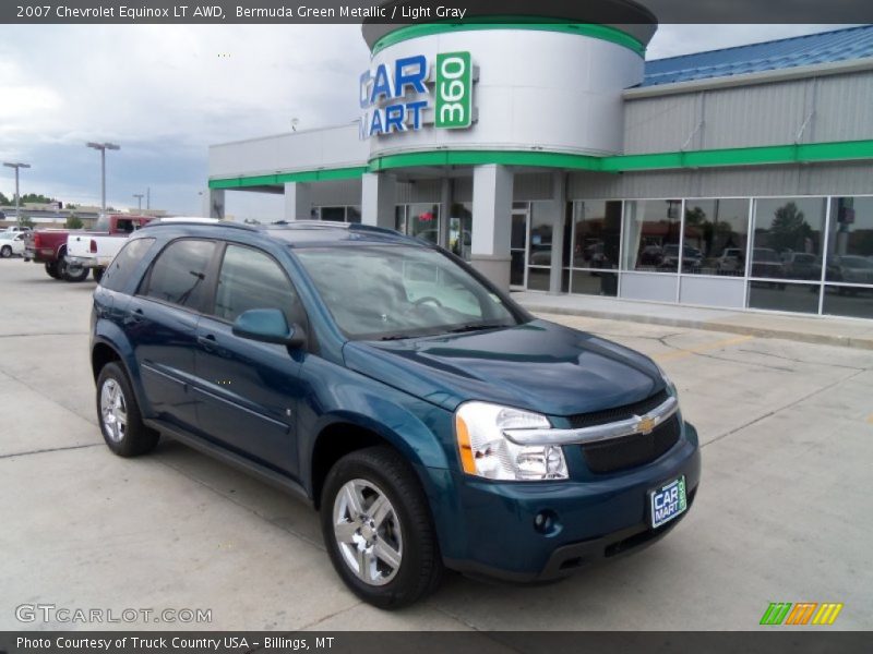 Bermuda Green Metallic / Light Gray 2007 Chevrolet Equinox LT AWD