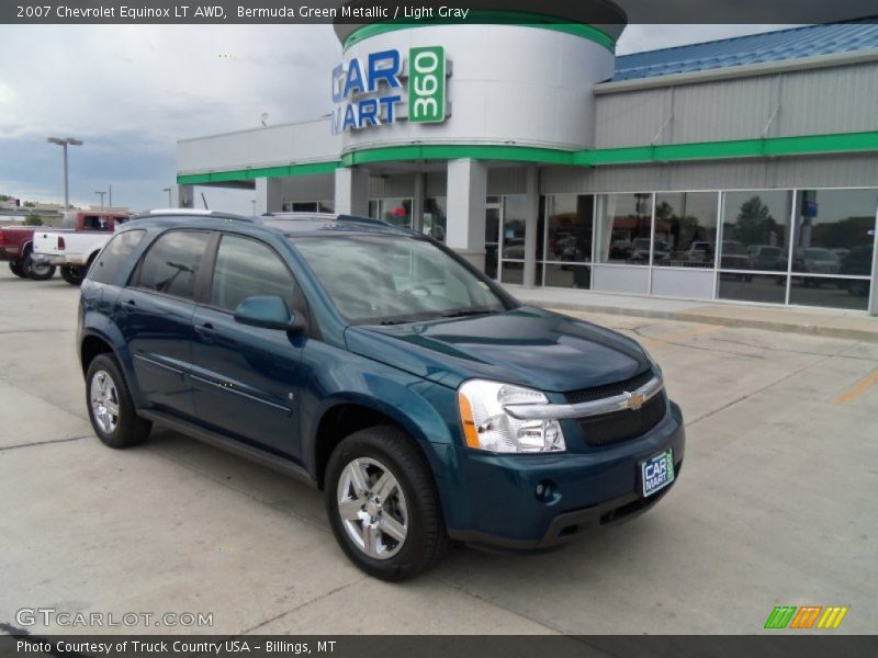 Bermuda Green Metallic / Light Gray 2007 Chevrolet Equinox LT AWD