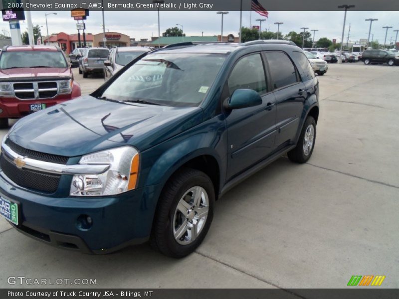 Bermuda Green Metallic / Light Gray 2007 Chevrolet Equinox LT AWD
