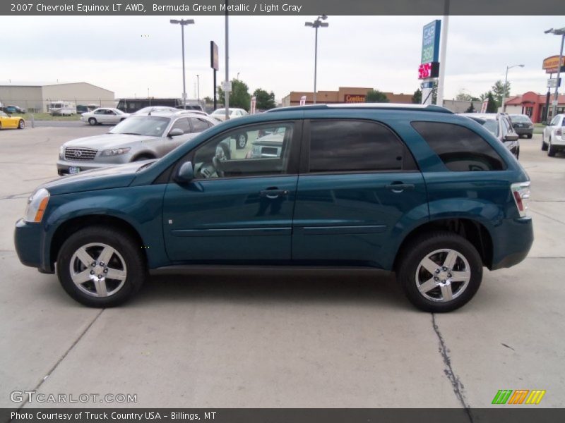 Bermuda Green Metallic / Light Gray 2007 Chevrolet Equinox LT AWD