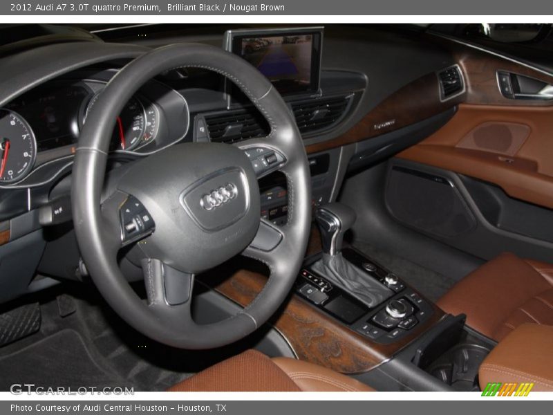 Brilliant Black / Nougat Brown 2012 Audi A7 3.0T quattro Premium
