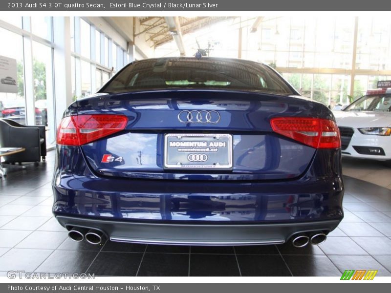 Estoril Blue Crystal / Black/Lunar Silver 2013 Audi S4 3.0T quattro Sedan