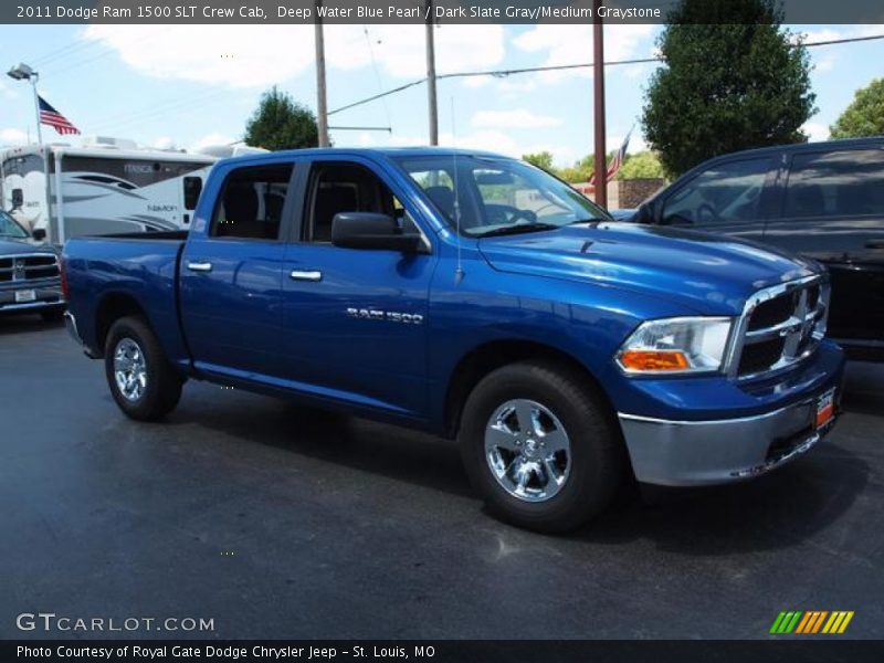 Deep Water Blue Pearl / Dark Slate Gray/Medium Graystone 2011 Dodge Ram 1500 SLT Crew Cab