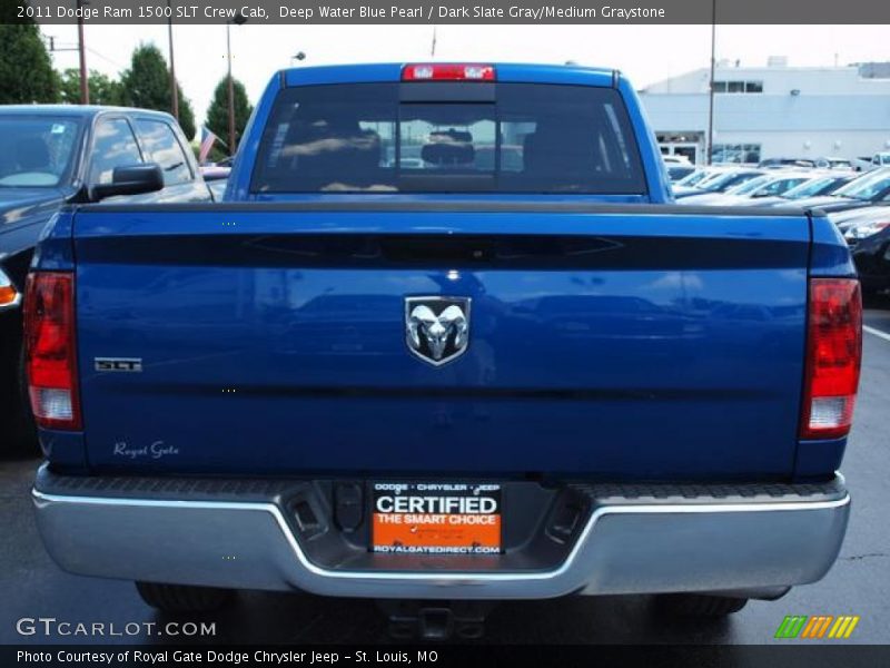 Deep Water Blue Pearl / Dark Slate Gray/Medium Graystone 2011 Dodge Ram 1500 SLT Crew Cab