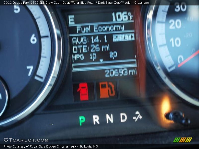 Deep Water Blue Pearl / Dark Slate Gray/Medium Graystone 2011 Dodge Ram 1500 SLT Crew Cab