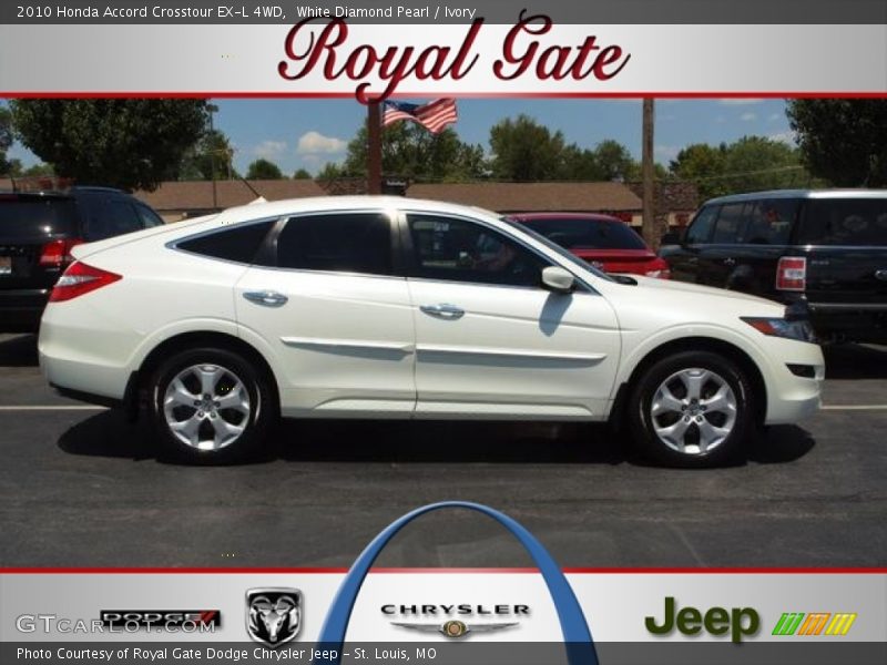 White Diamond Pearl / Ivory 2010 Honda Accord Crosstour EX-L 4WD