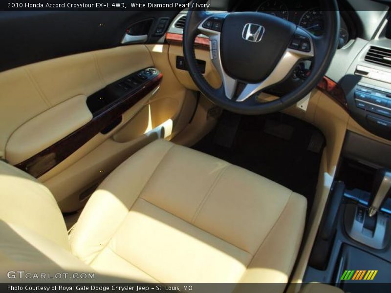 White Diamond Pearl / Ivory 2010 Honda Accord Crosstour EX-L 4WD
