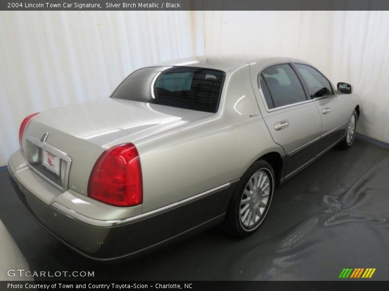 Silver Birch Metallic / Black 2004 Lincoln Town Car Signature