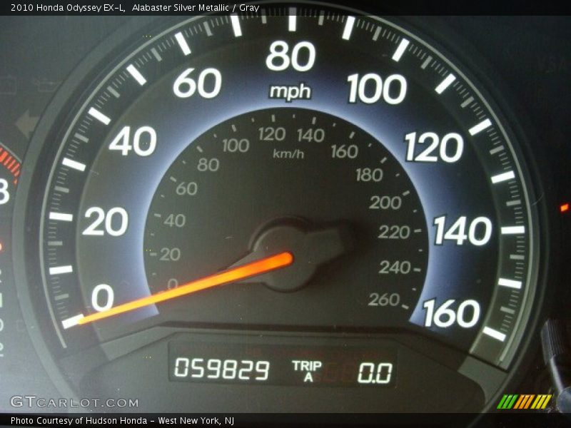 Alabaster Silver Metallic / Gray 2010 Honda Odyssey EX-L