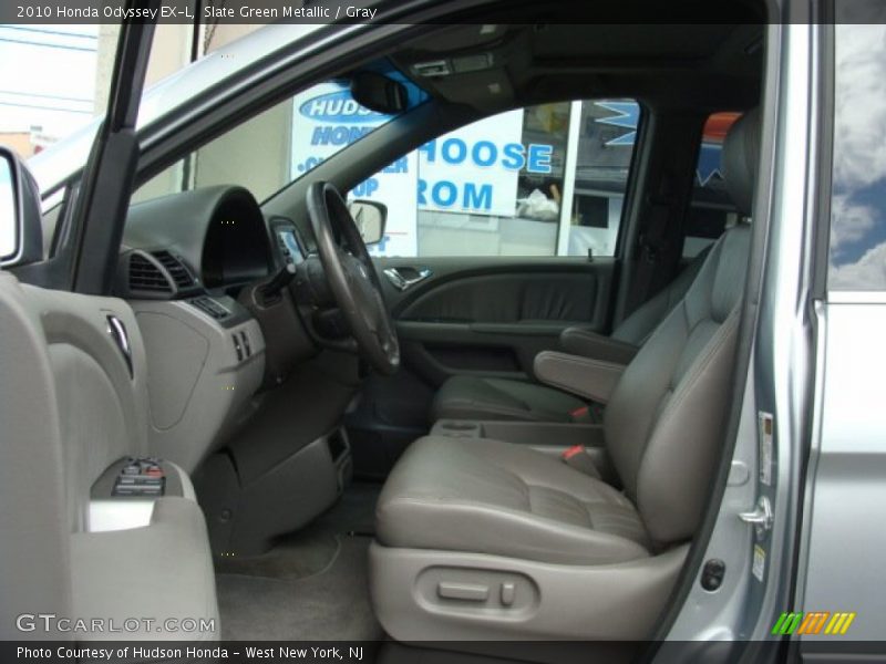 Slate Green Metallic / Gray 2010 Honda Odyssey EX-L