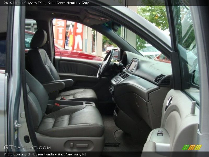 Slate Green Metallic / Gray 2010 Honda Odyssey EX-L
