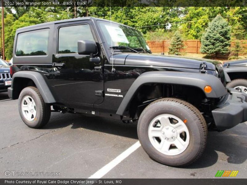 Black / Black 2012 Jeep Wrangler Sport 4x4