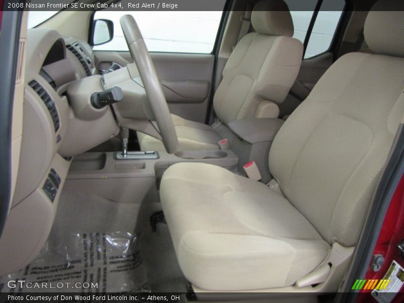 Red Alert / Beige 2008 Nissan Frontier SE Crew Cab 4x4