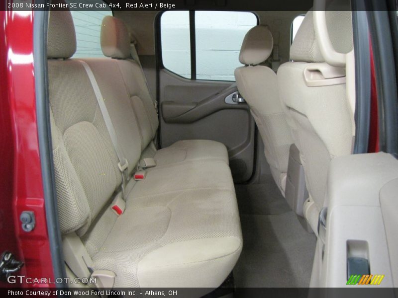 Red Alert / Beige 2008 Nissan Frontier SE Crew Cab 4x4