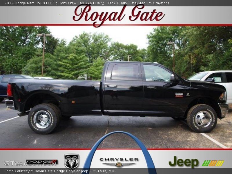 Black / Dark Slate/Medium Graystone 2012 Dodge Ram 3500 HD Big Horn Crew Cab 4x4 Dually