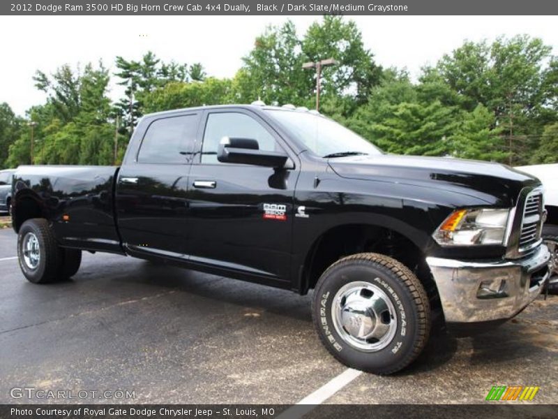 Black / Dark Slate/Medium Graystone 2012 Dodge Ram 3500 HD Big Horn Crew Cab 4x4 Dually