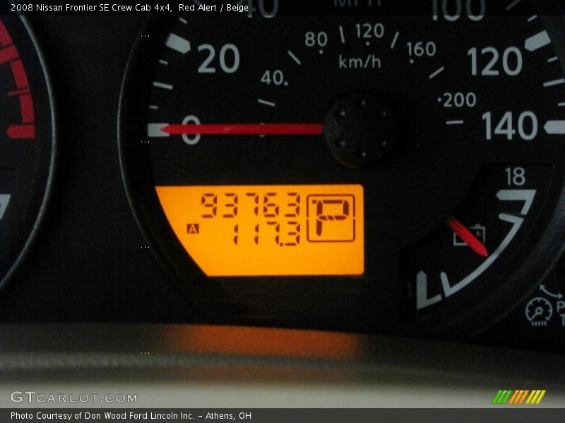 Red Alert / Beige 2008 Nissan Frontier SE Crew Cab 4x4