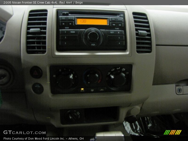 Red Alert / Beige 2008 Nissan Frontier SE Crew Cab 4x4