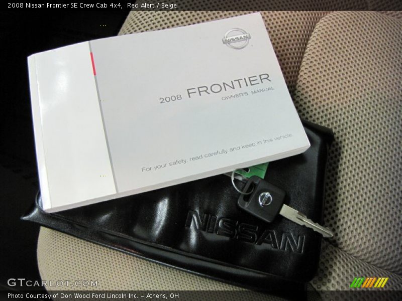 Red Alert / Beige 2008 Nissan Frontier SE Crew Cab 4x4