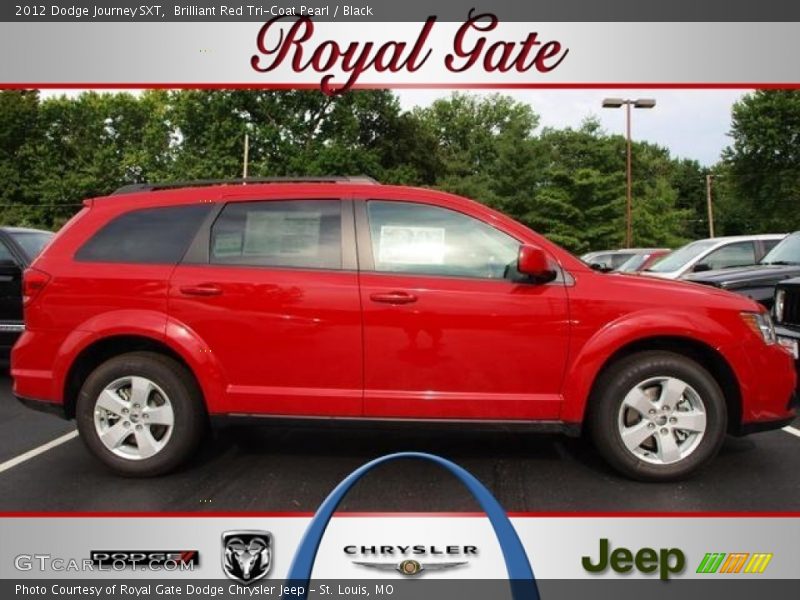 Brilliant Red Tri-Coat Pearl / Black 2012 Dodge Journey SXT