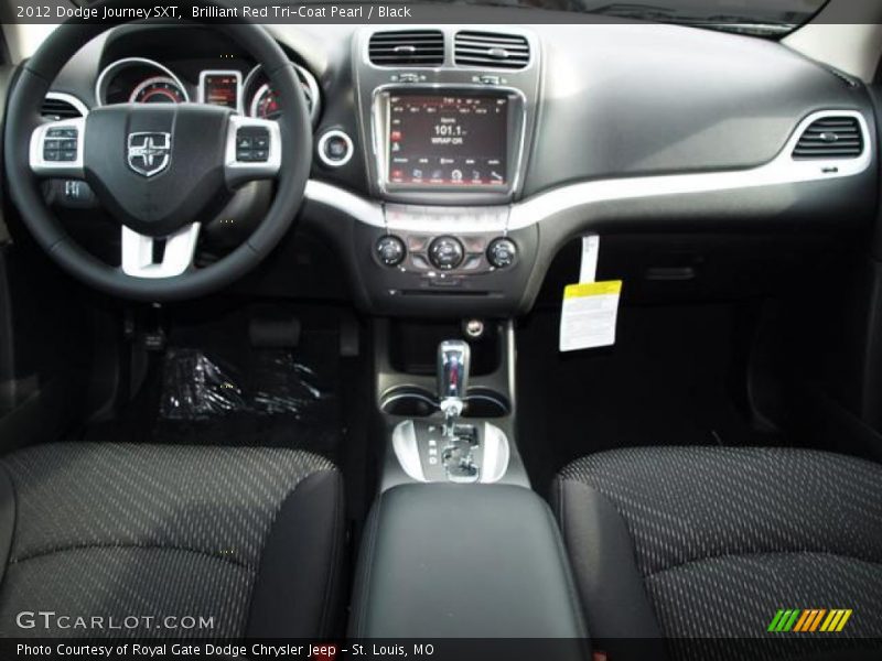 Brilliant Red Tri-Coat Pearl / Black 2012 Dodge Journey SXT