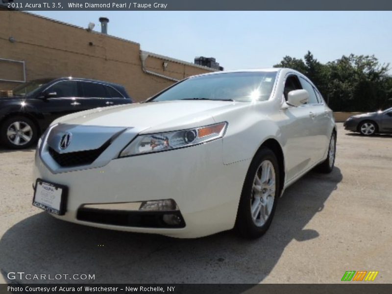 White Diamond Pearl / Taupe Gray 2011 Acura TL 3.5