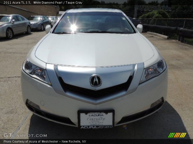White Diamond Pearl / Taupe Gray 2011 Acura TL 3.5