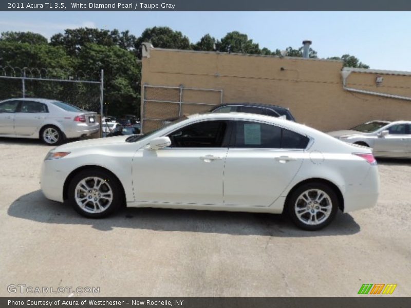 White Diamond Pearl / Taupe Gray 2011 Acura TL 3.5