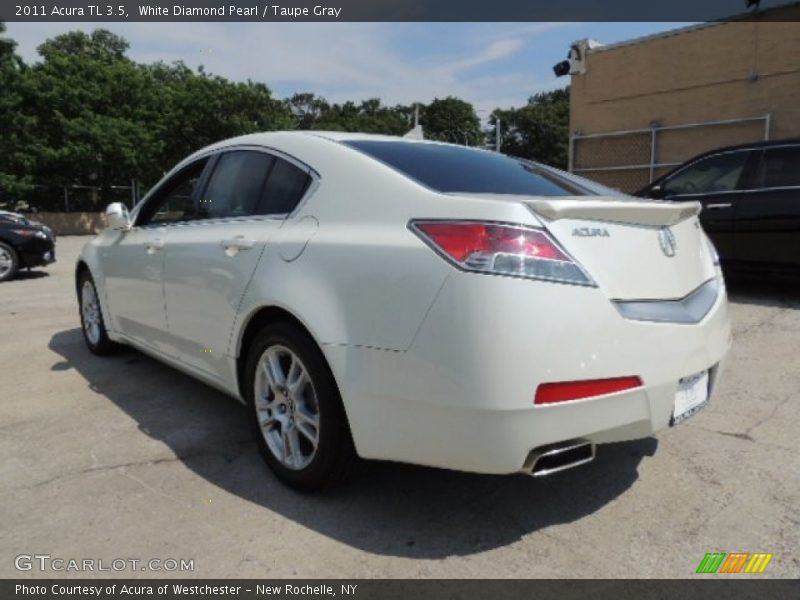 White Diamond Pearl / Taupe Gray 2011 Acura TL 3.5