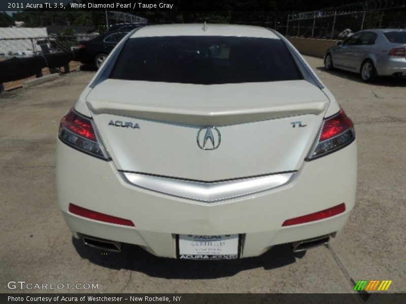 White Diamond Pearl / Taupe Gray 2011 Acura TL 3.5
