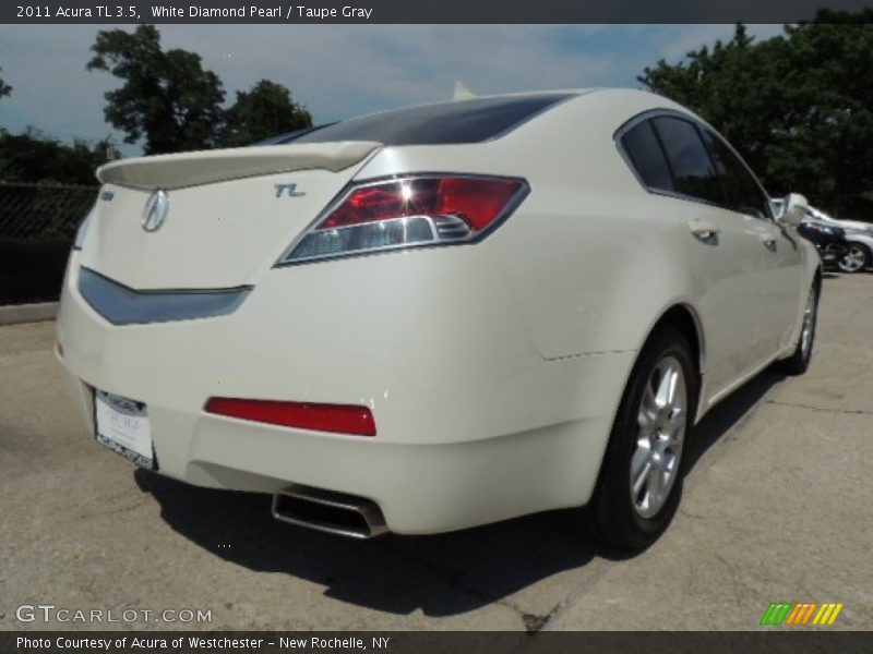 White Diamond Pearl / Taupe Gray 2011 Acura TL 3.5