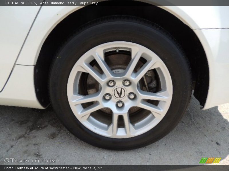 White Diamond Pearl / Taupe Gray 2011 Acura TL 3.5