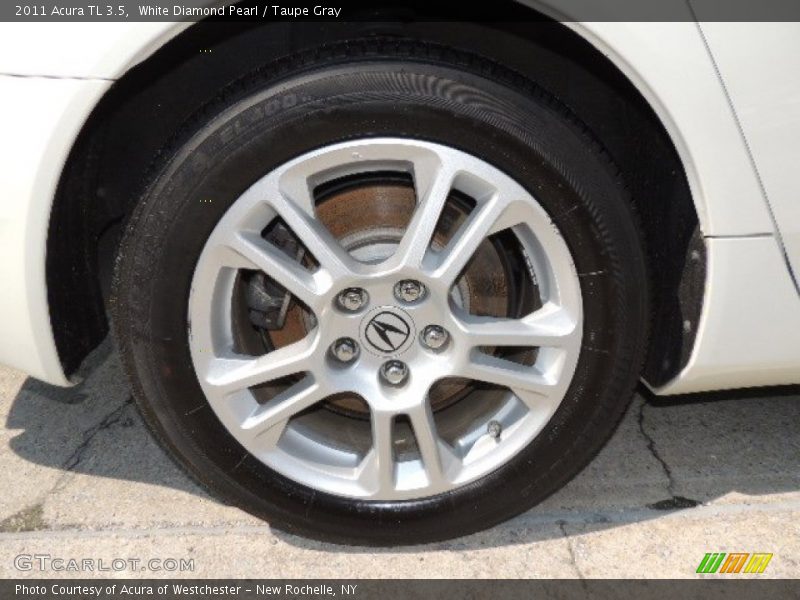 White Diamond Pearl / Taupe Gray 2011 Acura TL 3.5