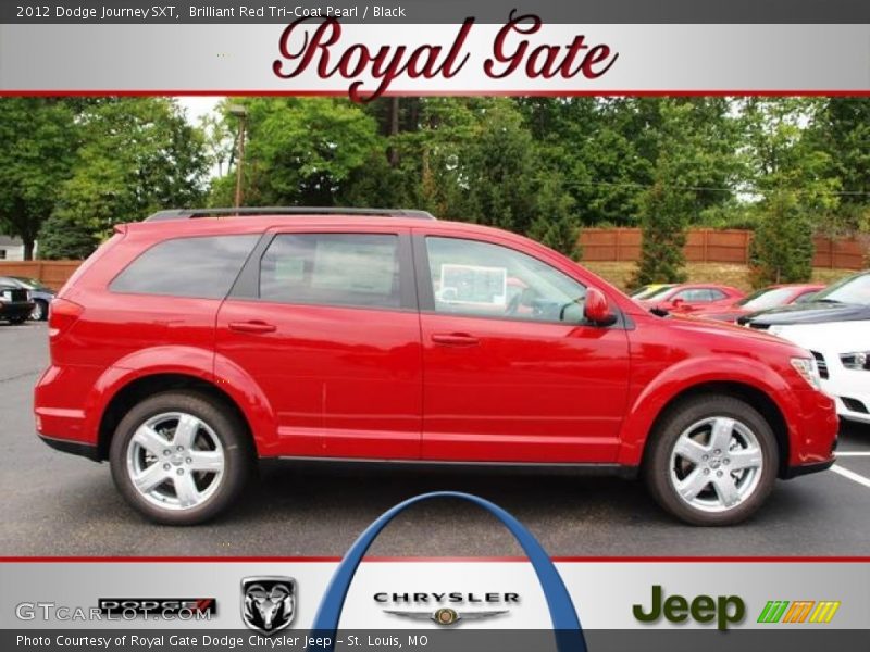 Brilliant Red Tri-Coat Pearl / Black 2012 Dodge Journey SXT