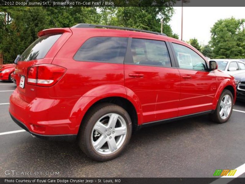 Brilliant Red Tri-Coat Pearl / Black 2012 Dodge Journey SXT