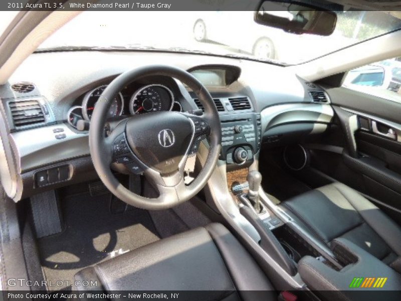 White Diamond Pearl / Taupe Gray 2011 Acura TL 3.5