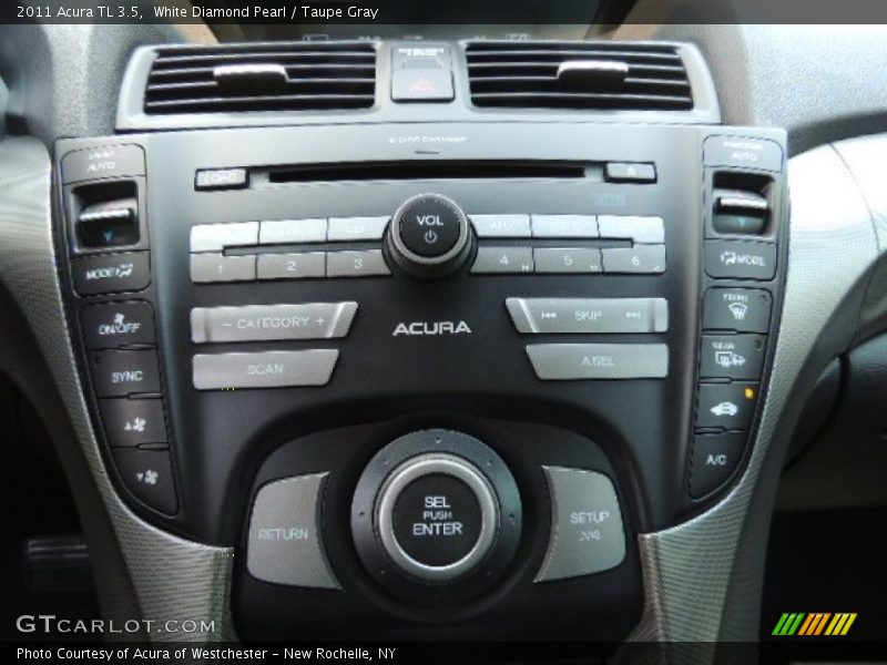 White Diamond Pearl / Taupe Gray 2011 Acura TL 3.5