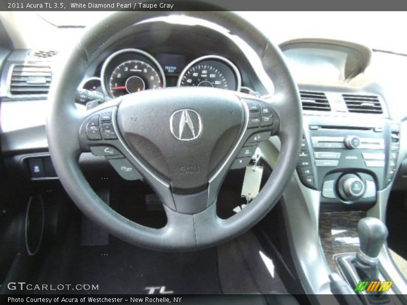 White Diamond Pearl / Taupe Gray 2011 Acura TL 3.5