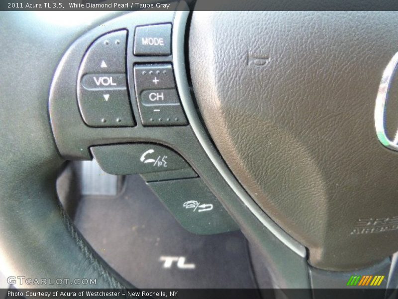 White Diamond Pearl / Taupe Gray 2011 Acura TL 3.5